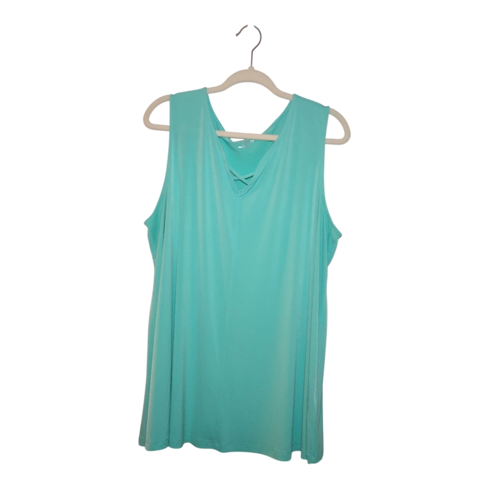Catherines Sleeveless Criss Cross Top Women's 1X 18/20W